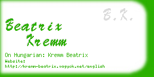 beatrix kremm business card